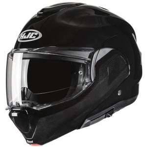 HJC F100 Solid metallic zwarte opklapbare motorhelm