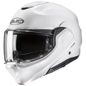 HJC F100 Solid parelmoer witte flip-up motorhelm