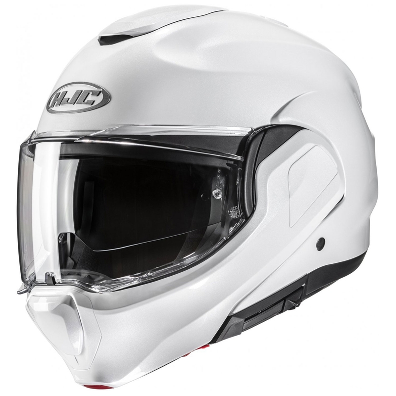 HJC F100 Solid parelmoer witte flip-up motorhelm