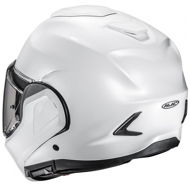 HJC F100 Solid parelmoer witte flip-up motorhelm