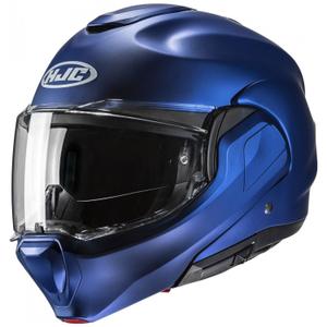 HJC F100 Solid Semi Metallic Blauw Opvouwbare Motorhelm