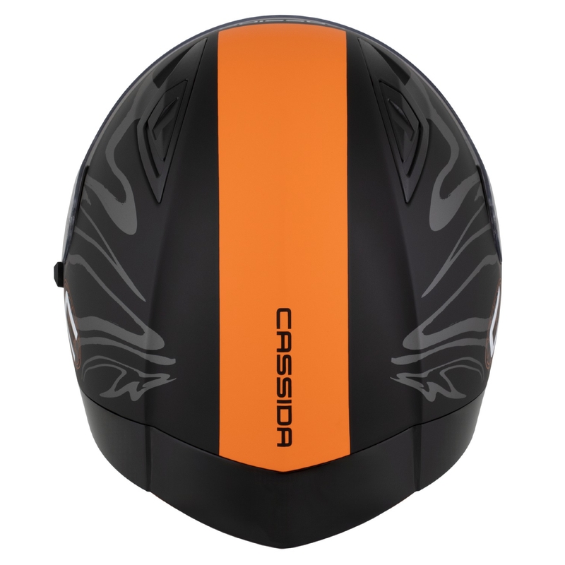 Integraalhelm Cassida Orbit Multivers mat zwart-oranje-grijs-wit