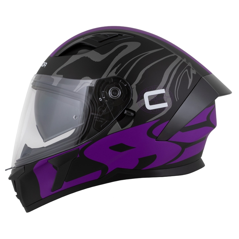 Integraalhelm Cassida Orbit Multivers mat zwart-paars-grijs-wit