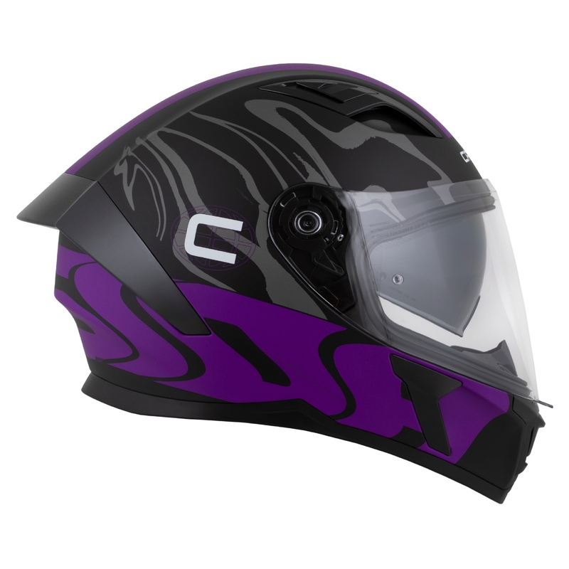 Integraalhelm Cassida Orbit Multivers mat zwart-paars-grijs-wit