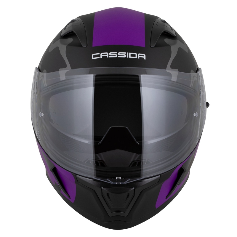 Integraalhelm Cassida Orbit Multivers mat zwart-paars-grijs-wit