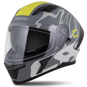 Integraalhelm Cassida Orbit Multivers mat grijs-fluogeel-zwart