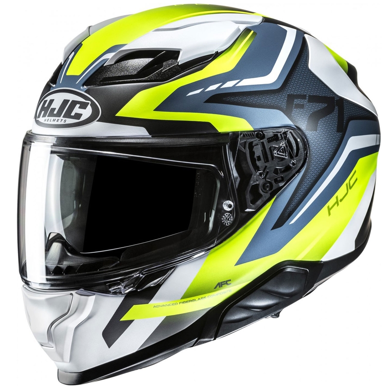 Integraalhelm HJC F71 Fes MC3HSF wit-fluogeel