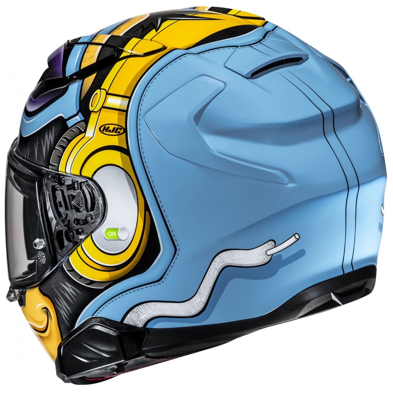Integraal motorhelm HJC F71 Monkey DJ MC23 blauw-geel