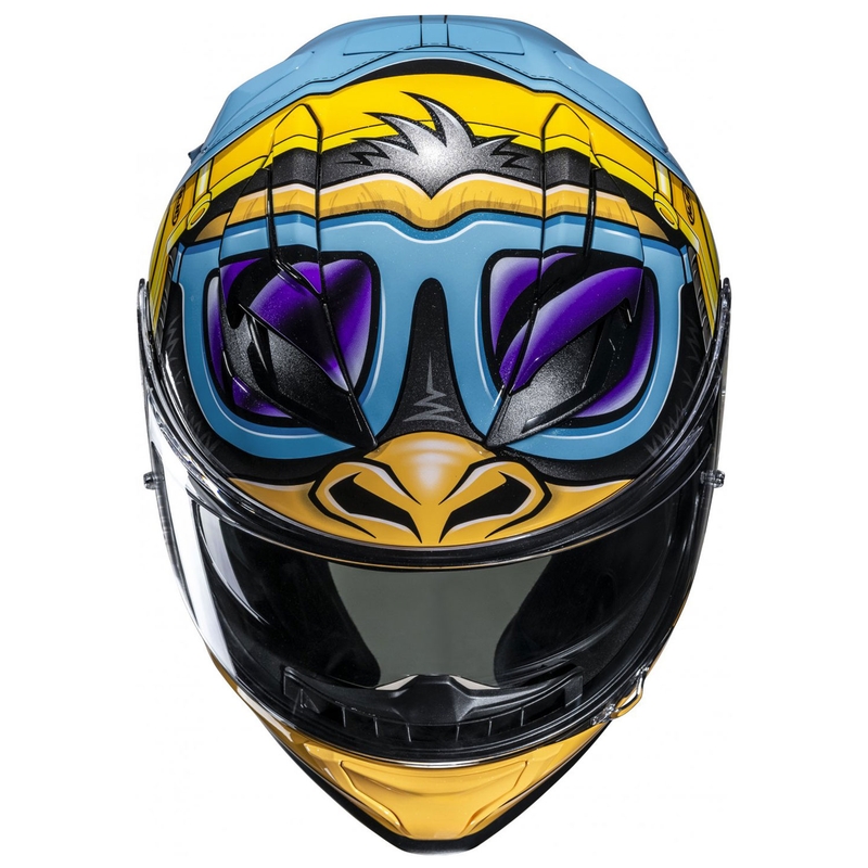 Integraal motorhelm HJC F71 Monkey DJ MC23 blauw-geel