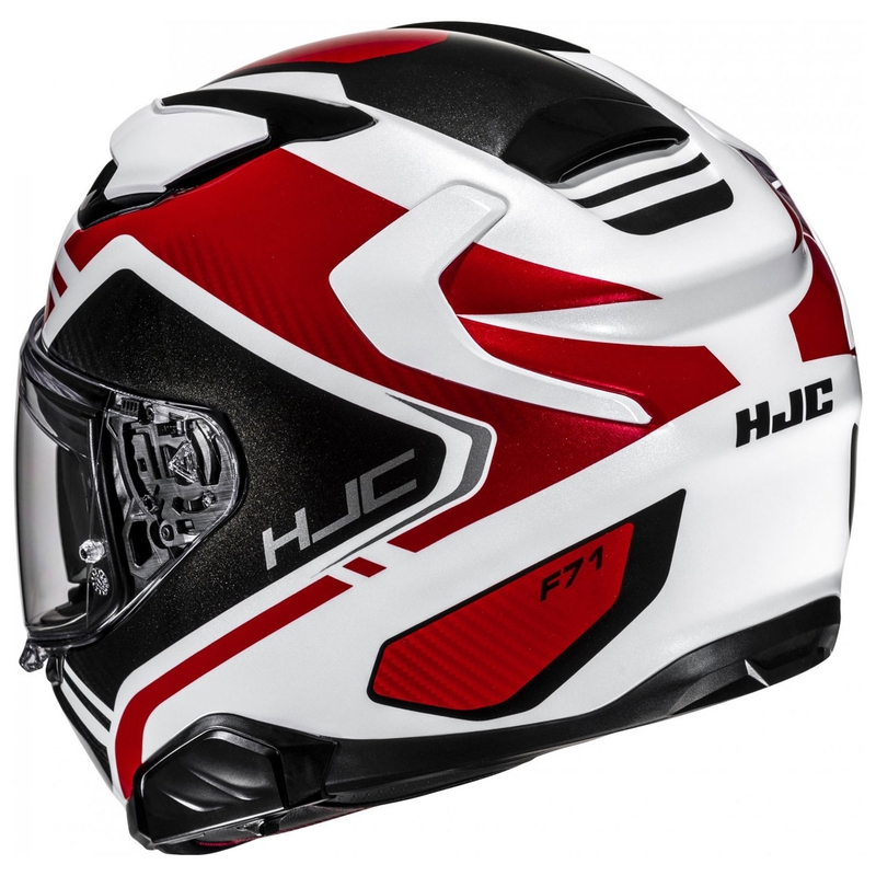 Integraalhelm HJC F71 Tozz MC1 wit-rood-zwart