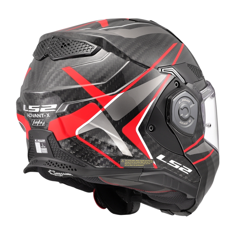 Opklapbare motorhelm LS2 FF901 Advant XC Future II zwart-rood