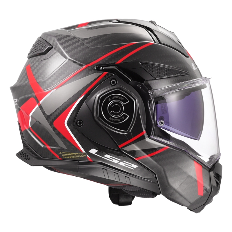 Opklapbare motorhelm LS2 FF901 Advant XC Future II zwart-rood