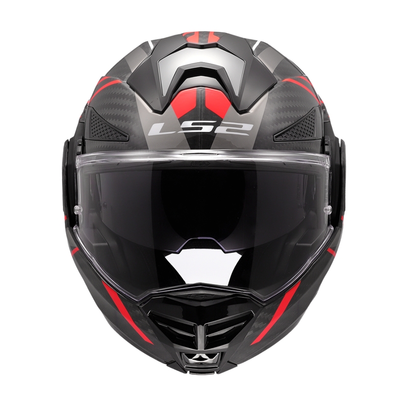 Opklapbare motorhelm LS2 FF901 Advant XC Future II zwart-rood