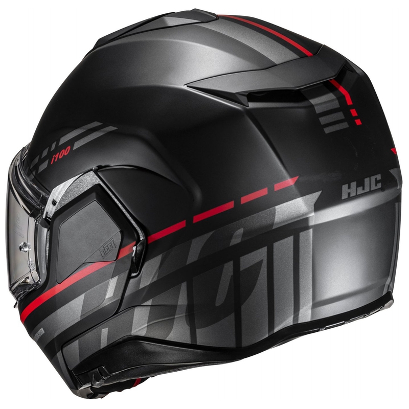 HJC i100 Sysma MC1SF grijs-zwart opklapbare motorhelm