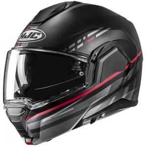 HJC i100 Sysma MC1SF grijs-zwart opklapbare motorhelm