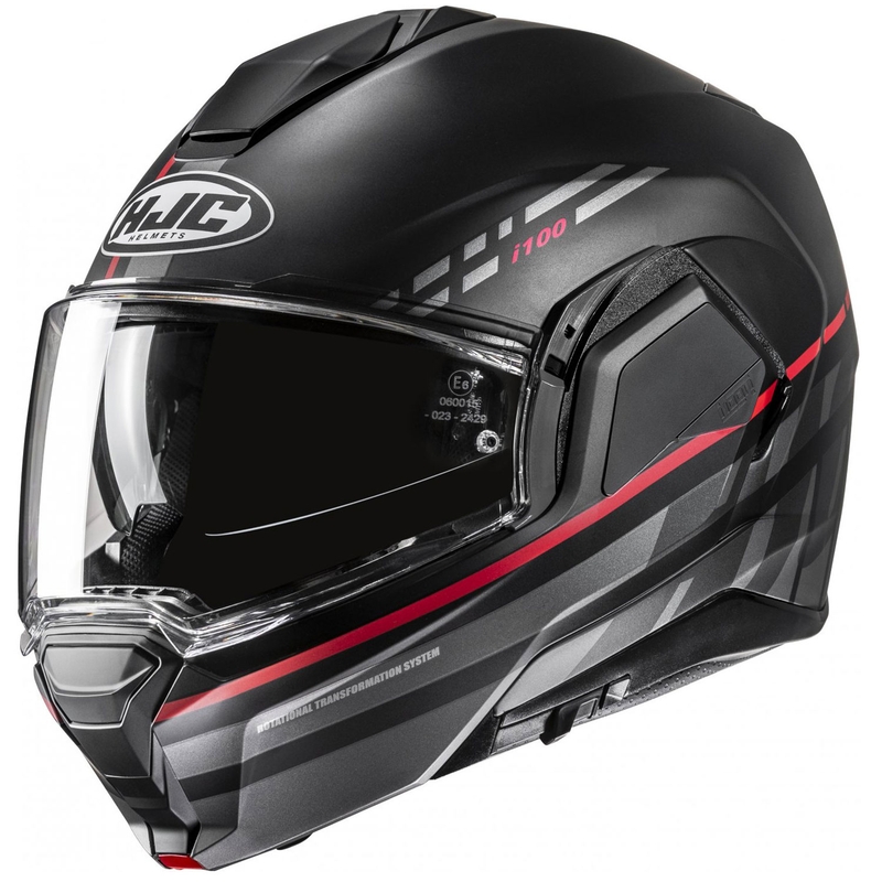 HJC i100 Sysma MC1SF grijs-zwart opklapbare motorhelm