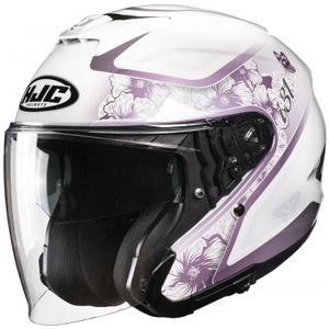 Open motorhelm HJC i31 Iona MC8 wit-paars