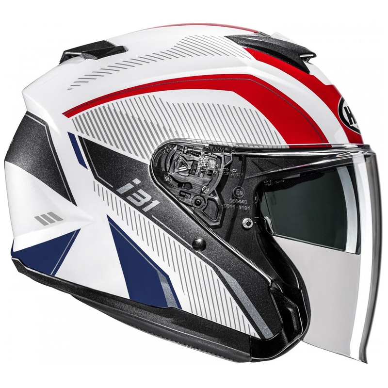 Open motorhelm HJC i31 Reno MC21 wit-rood-blauw