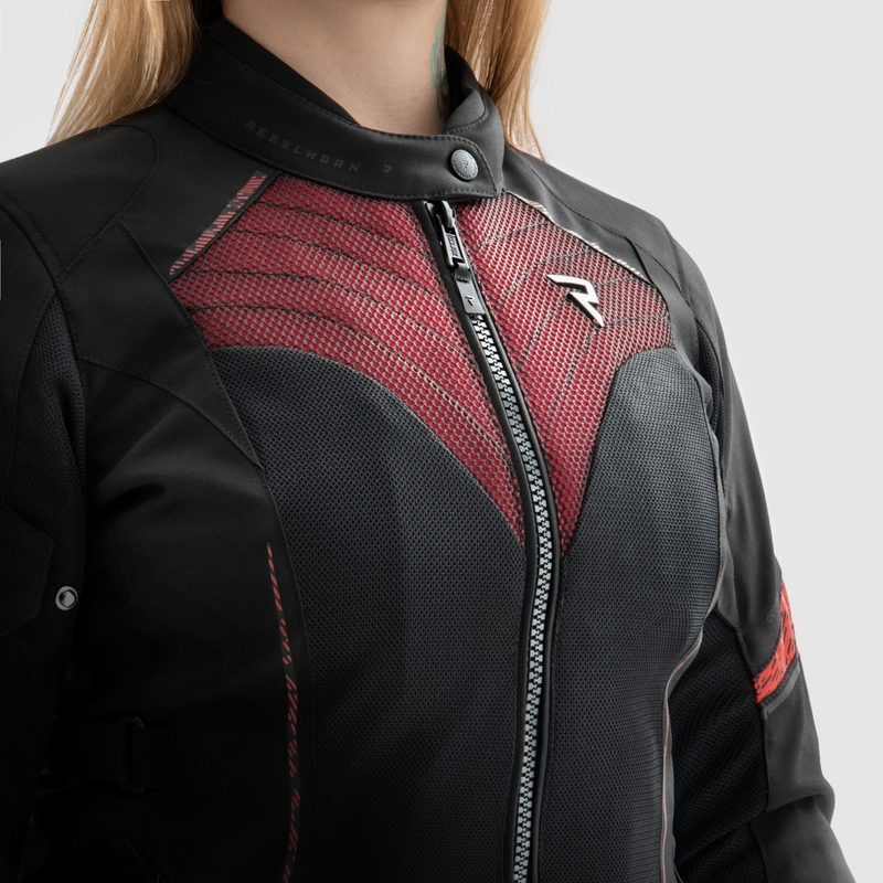 Damesjas Rebelhorn Jax zwart met rood