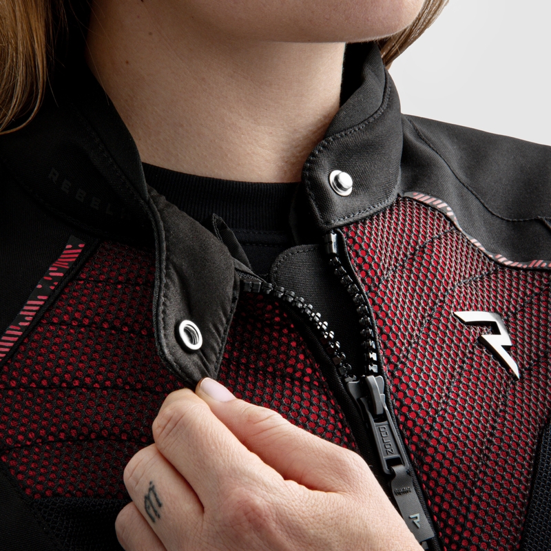 Damesjas Rebelhorn Jax zwart met rood