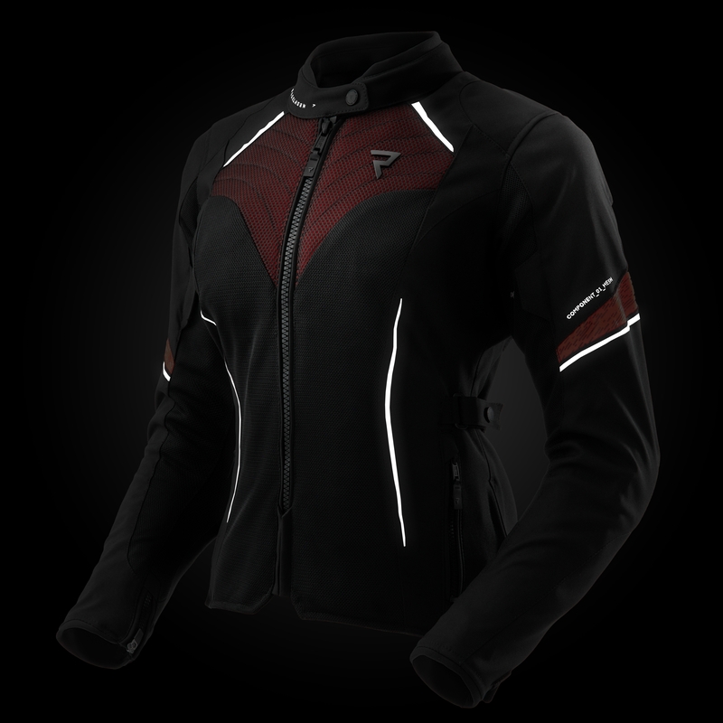 Damesjas Rebelhorn Jax zwart met rood