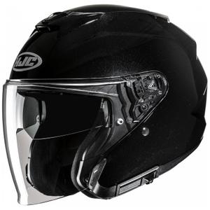 HJC i31 Solid Metallic Zwart Open Motorhelm