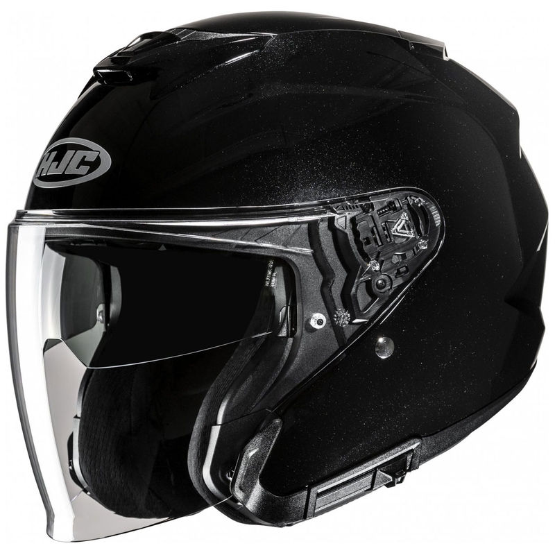 HJC i31 Solid Metallic Zwart Open Motorhelm