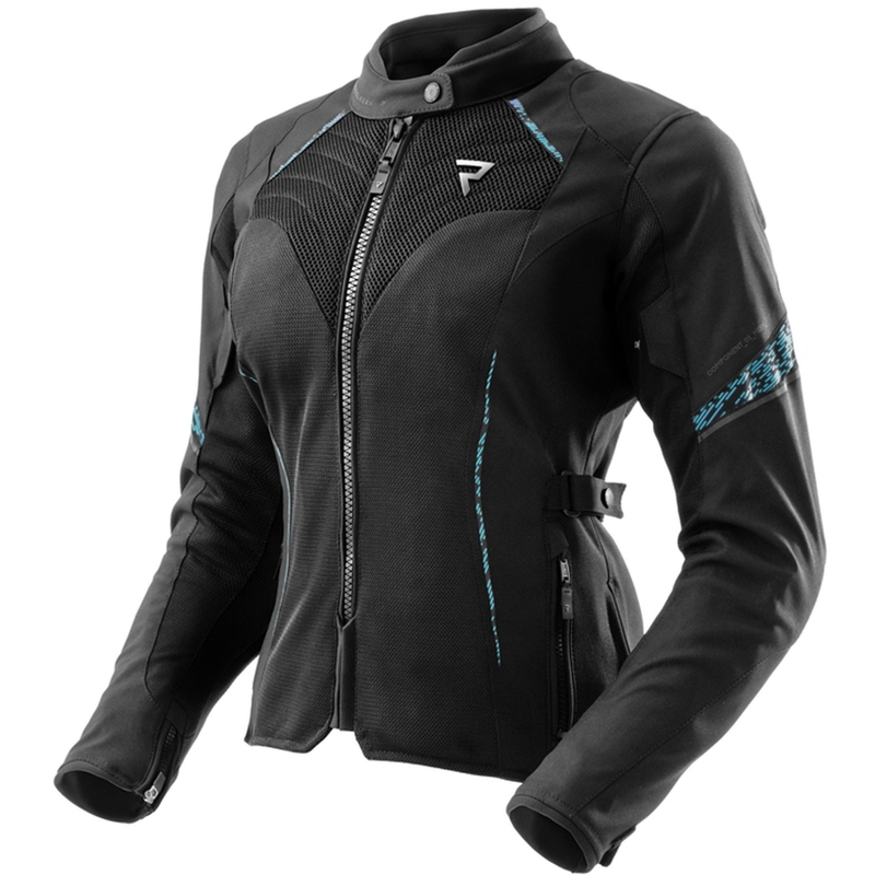 Damesjas Rebelhorn Jax Zwart met Mint Motorfiets