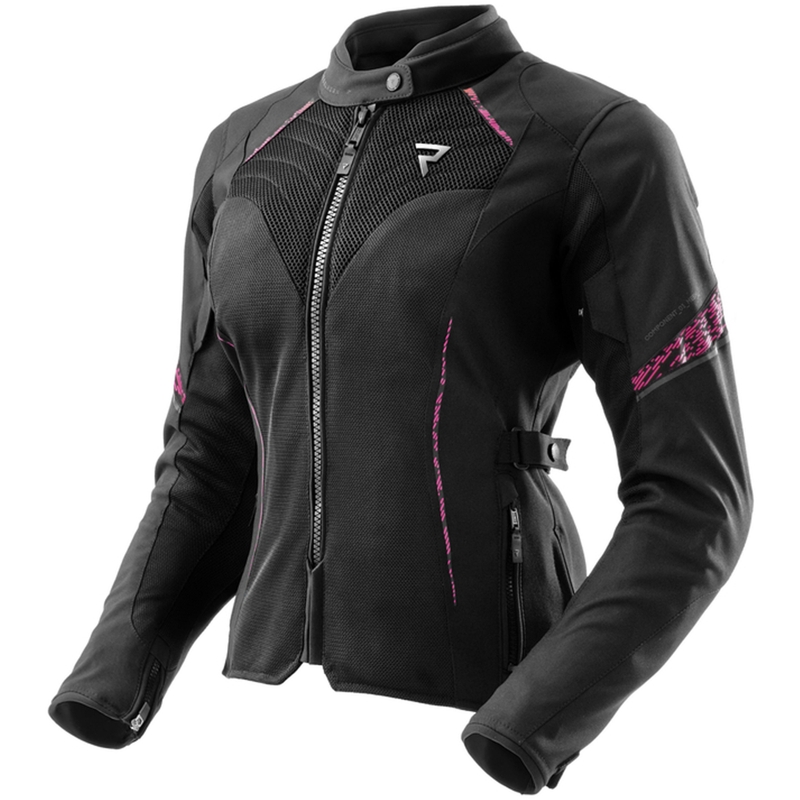 Rebelhorn Jax zwart met roze motorjack voor dames