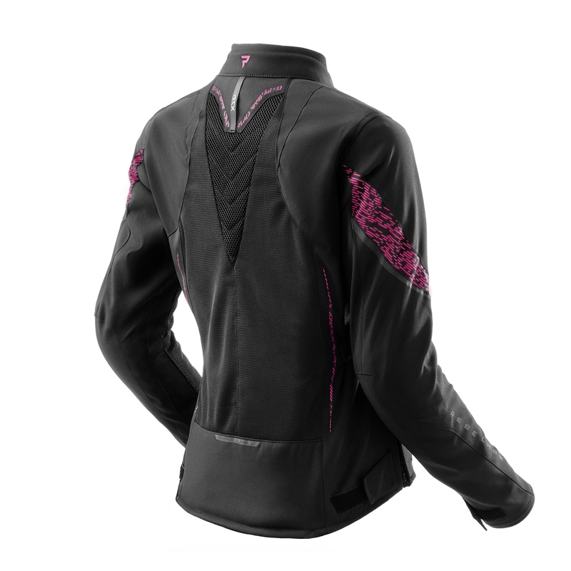Rebelhorn Jax zwart met roze motorjack voor dames
