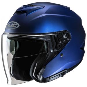 Open motorhelm HJC i31 Solid Semi Flat metallic blauw