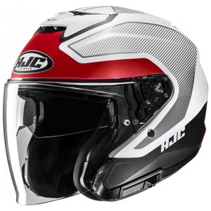 Open motorhelm HJC i31 Tevis MC1SF wit-zwart-rood