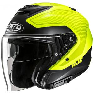 Open motorhelm HJC i31 Tevis MC3HSF fluo geel-zwart