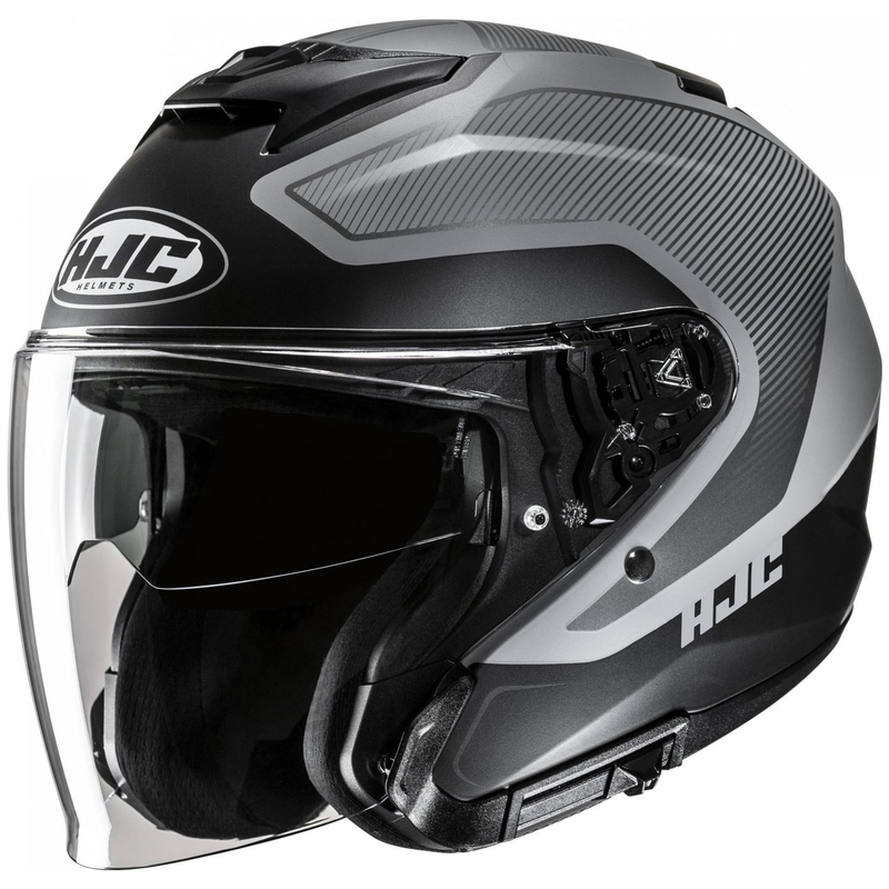 Open motorhelm HJC i31 Tevis MC5SF grijs-zwart