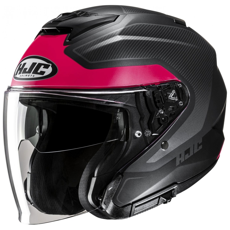 Open motorhelm HJC i31 Tevis MC8SF rood-zwart