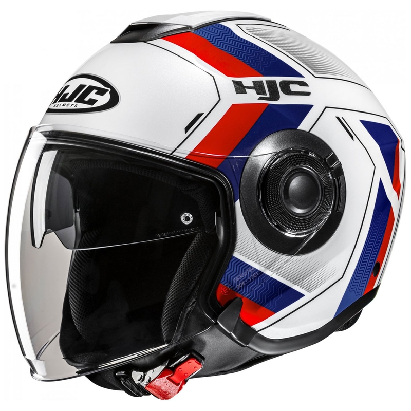 Open motorhelm HJC i40N Velu MC21 wit-blauw-rood