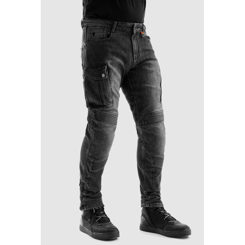 Rebelhorn Vandal Mono Motorjeans Gewassen Zwart