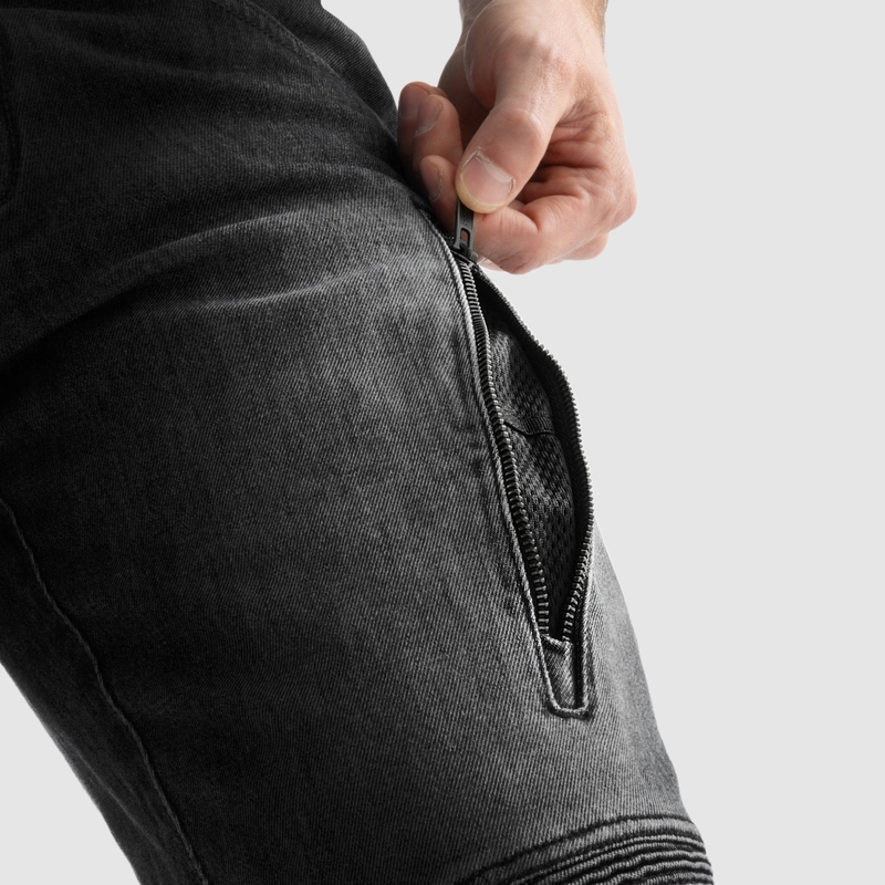 Rebelhorn Vandal Mono Motorjeans Gewassen Zwart