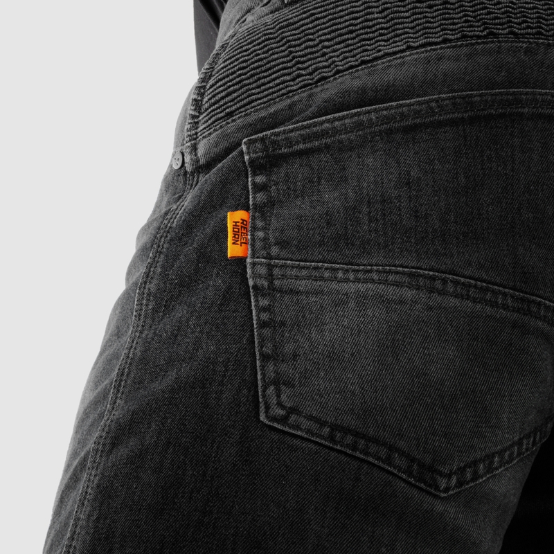 Rebelhorn Vandal Mono Motorjeans Gewassen Zwart