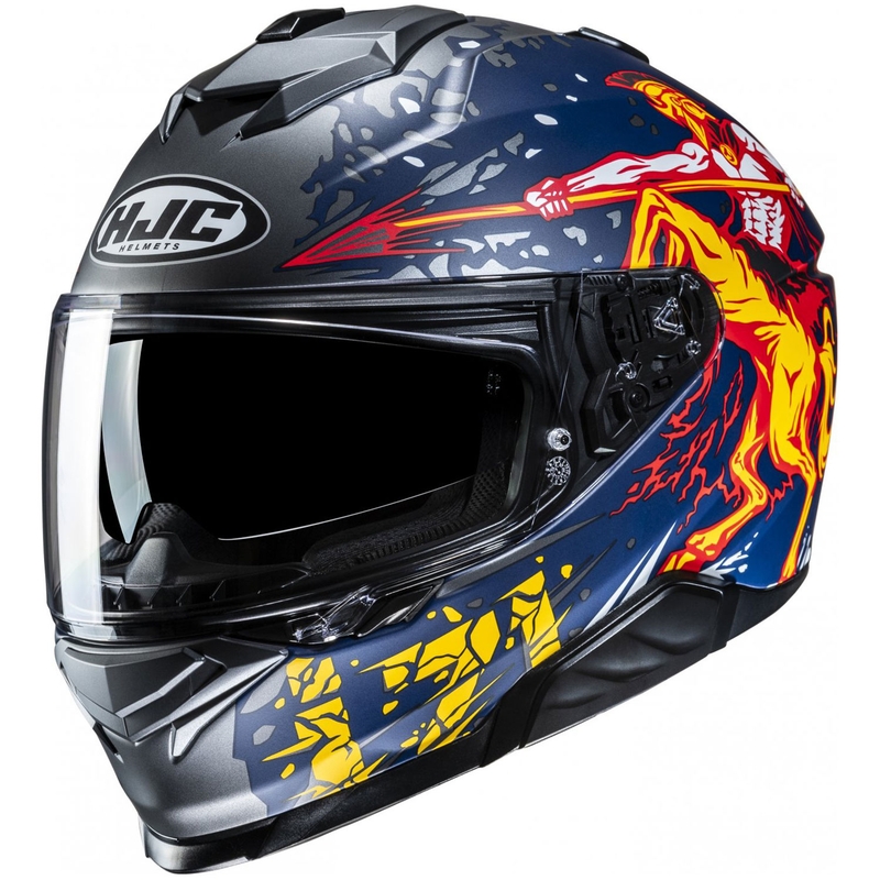 Integraalhelm HJC i71 Taurus MC1SF blauw-grijs-geel