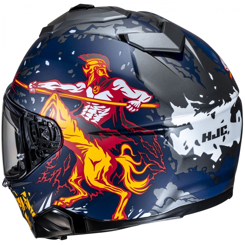 Integraalhelm HJC i71 Taurus MC1SF blauw-grijs-geel