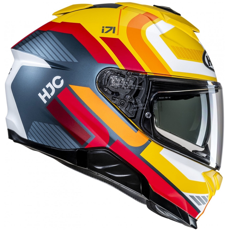 Integraalhelm HJC i71 Viz MC3SF geel-rood-zwart