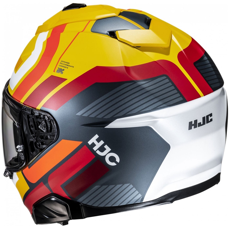 Integraalhelm HJC i71 Viz MC3SF geel-rood-zwart