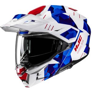 HJC i80 Roki MC21 wit-blauw-rood opklapbare motorhelm