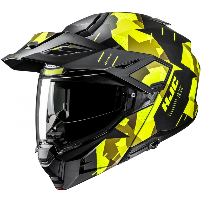Opklapbare motorhelm HJC i80 Roki MC3HSF fluo geel-zwart
