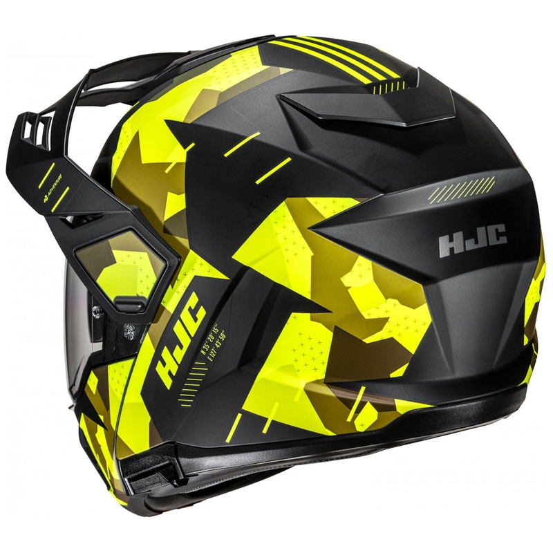 Opklapbare motorhelm HJC i80 Roki MC3HSF fluo geel-zwart