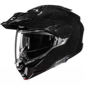 HJC i80 Solid metallic zwarte opklapbare motorhelm