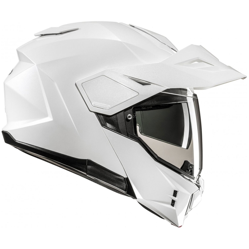 HJC i80 Solid klapmotorhelm parelwit