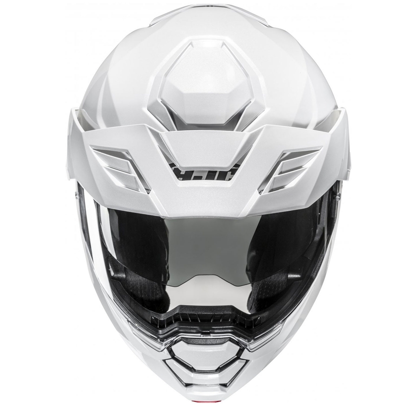 HJC i80 Solid klapmotorhelm parelwit