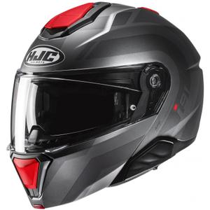 Opklapbare motorhelm HJC i91 Arven MC1SF grijs-zwart-rood